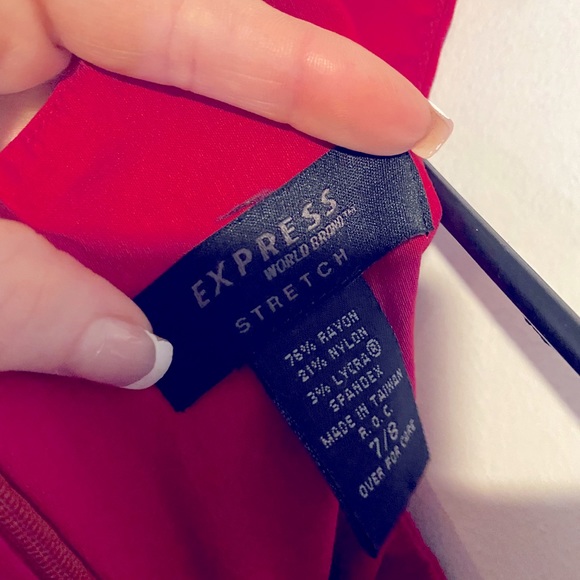 Bright Pink Express Knee-Length Dress - Picture 2 of 3